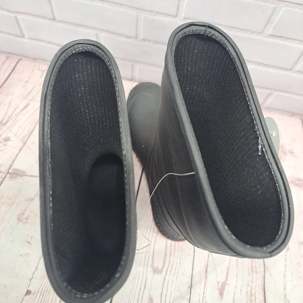 Wonder Nation Youth Boys Black TPE Rubber Lined Slip-on Chore Rain Boots: 3